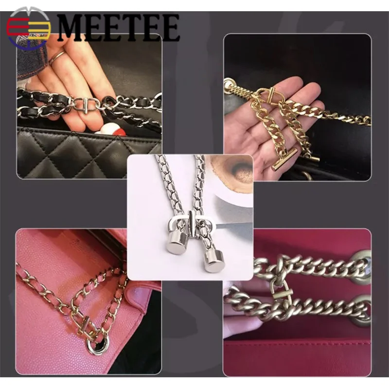 MEETEE 2pcs Zinc Alloy Rotatable Buckle Hook Buckles Adjustable for bag chain Parts Accessories metal purse clasp ZK911 | Дом и сад