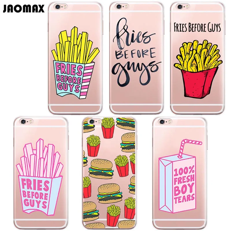 Jaomax забавная надпись &quotFries Before Guys&quot чехол с картофелем фри для iPhone XS MAX X 6 6S Plus SE 7 8
