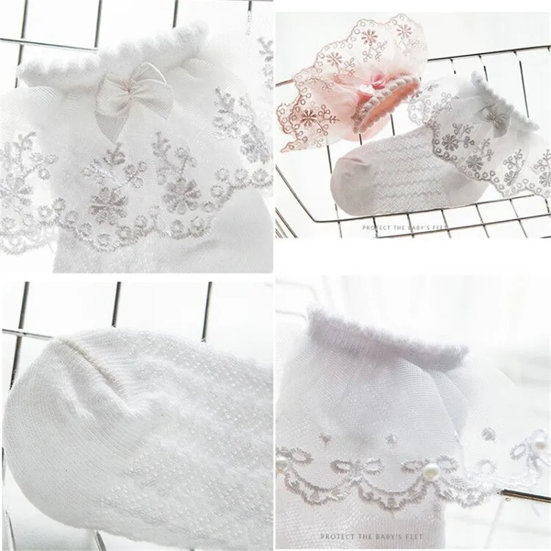 Летние разноцветные кружевные носки для маленьких девочек 0-6 лет | Мать и ребенок