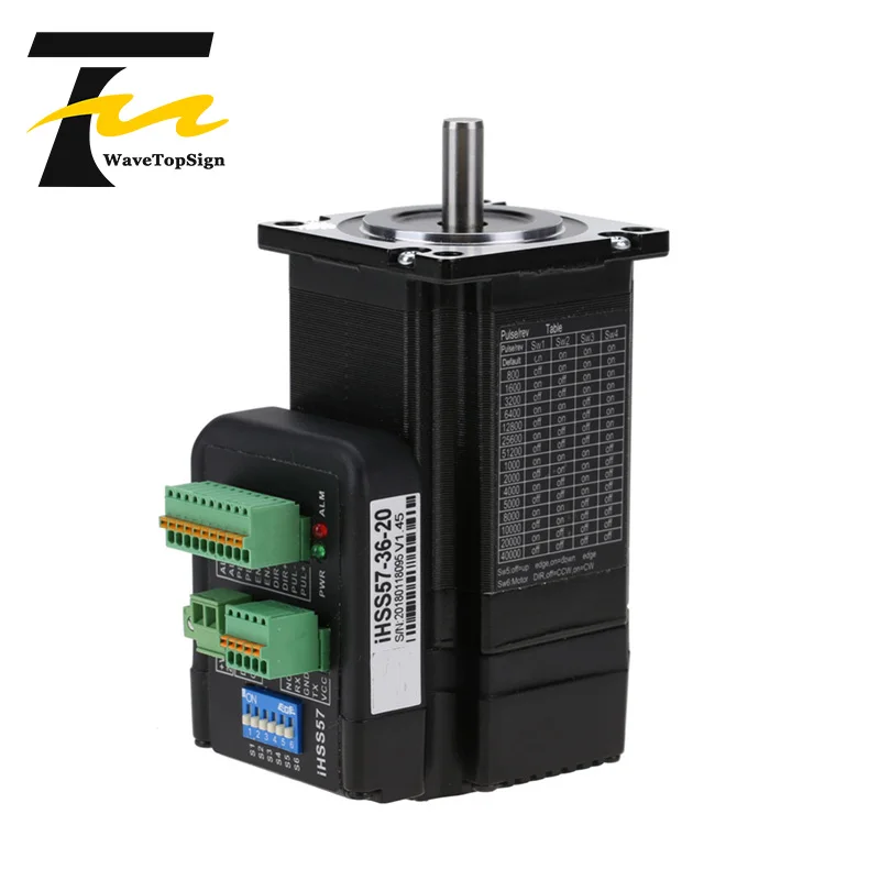 JMC iHSS57 36 20 21 мм Длина оси NEMA23 2.0Nm входное напряжение VDC 36V интегрированный шаговый