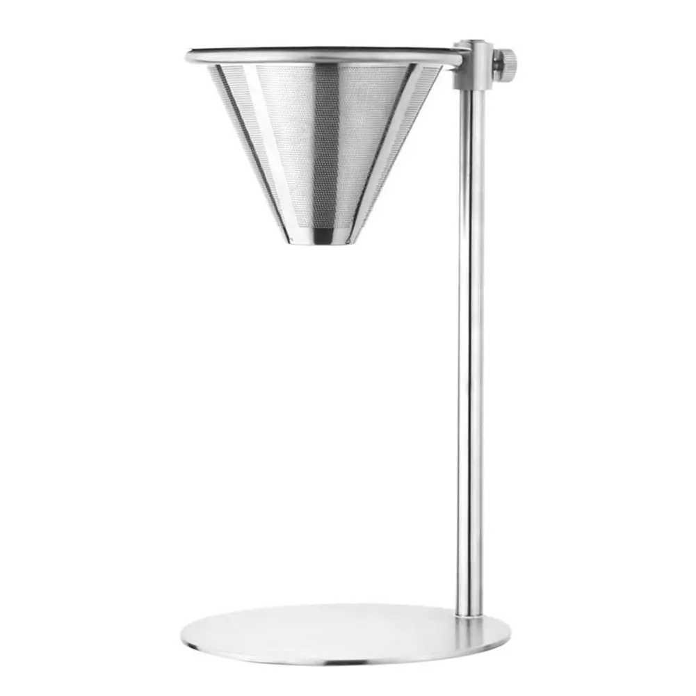 Stainless Steel Coffee Filter Set - Adjustable Ring Height Double Layer Without Paper Easy To Clean And Store | Дом и сад