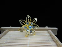 120 pcs gold bridal floral rhinestone crystal prom wedding hair pins hair clip hair accessory