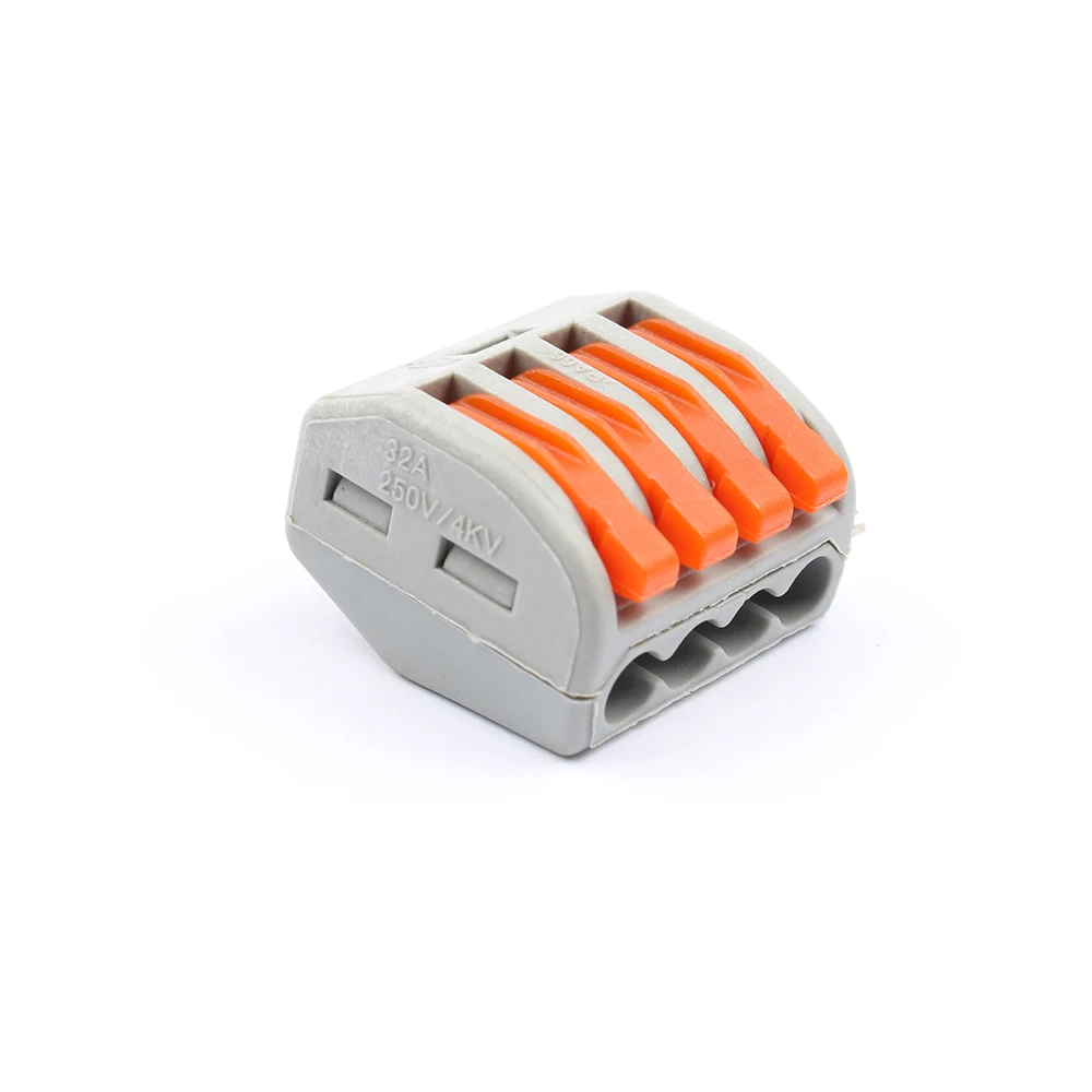 10 шт. PCT-214 PCT214 222-414 Универсальный Компактный проводной СОЕДИНИТЕЛЬ 4 Pin, проводниковый Блок рычаг