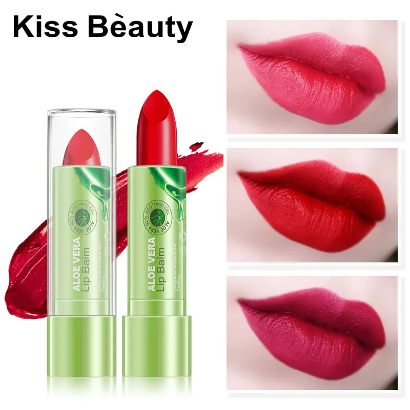 KISSBEAUTY Натуральная губная помада с алоэ вера увлажнитель длительного действия