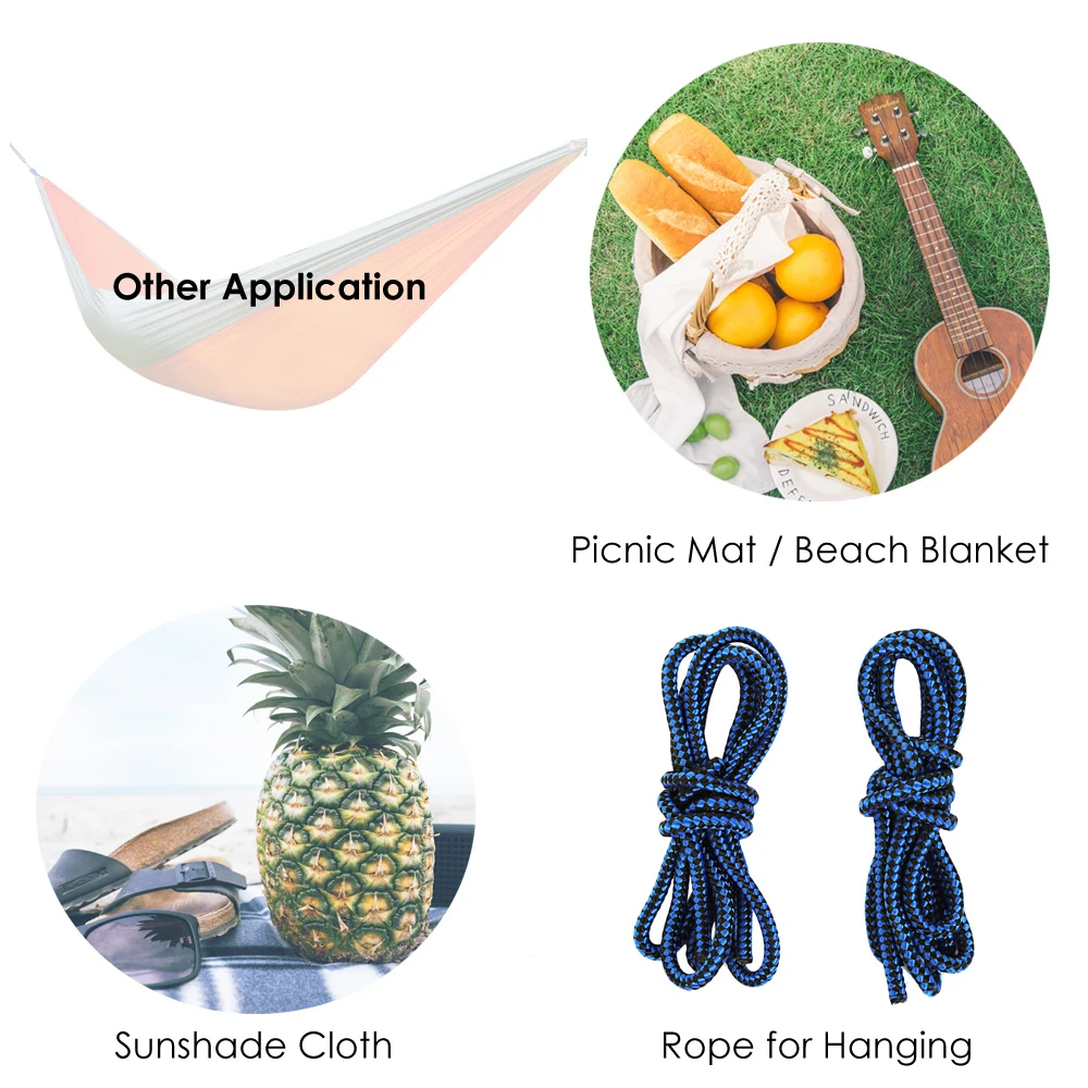 3x2 м Открытый 2 человека разных Цвет Портативный парашютом нейлоновая ткань гамак