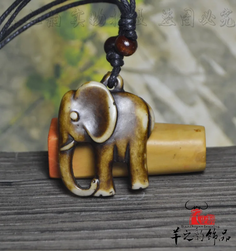 Браслет с подвеской в виде слона из нержавеющей стали|elephant pendant|personalized necklacetibetan