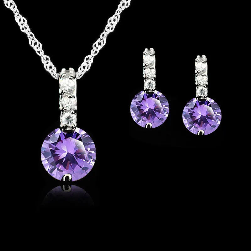 Комплект из колье и серёг серебра 925 пробы|jewelry sets|jewelry sets weddingset for women |