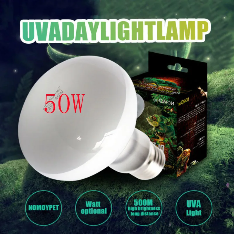 50w Рептилия лампа Уфа лампа черепаха кальция добавка с дневного света лампа подогрева песка коллектор водонепроницаемый черепаха потепление лампы PY - Цвет: 50w