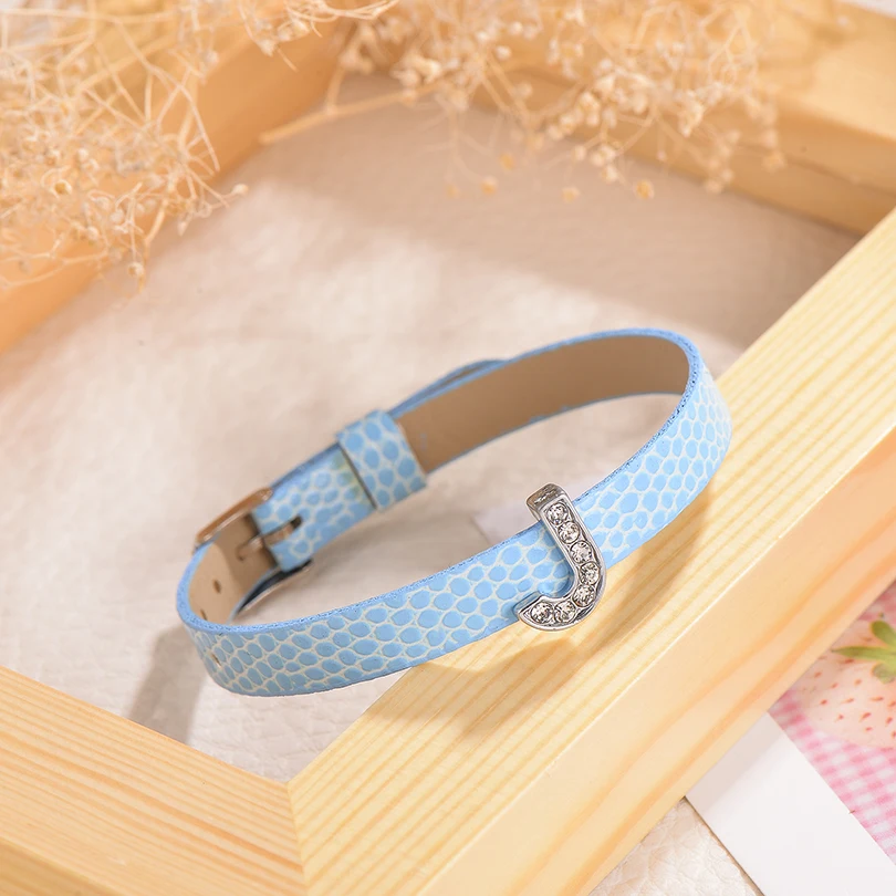 IYOE DIY Кристалл A-Z 26 Браслеты с буквами для женщин и мужчин детский браслет Шарм Начальная именной браслет индивидуальный подарок вечерние ювелирные изделия