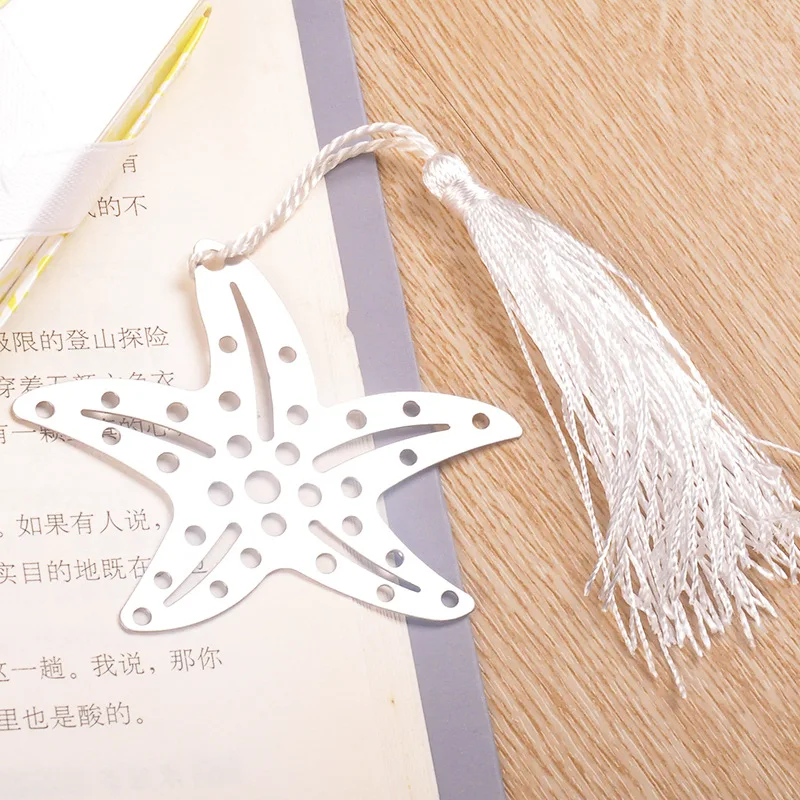 Свадебный сувенир 10 шт./лот закладки из нержавеющей стали в виде морской звезды