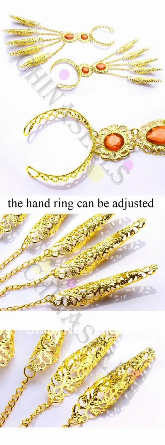 belly dance bracelet costume jewelry Indian dance bangle avalokitesvara nail sets false nail cover hand ring props