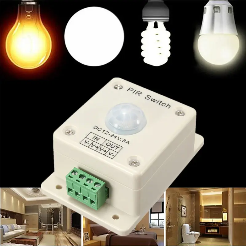 Светодиодная лента 5050 SMD 5 м 10 15 Диодная инфракрасный датчик движения из