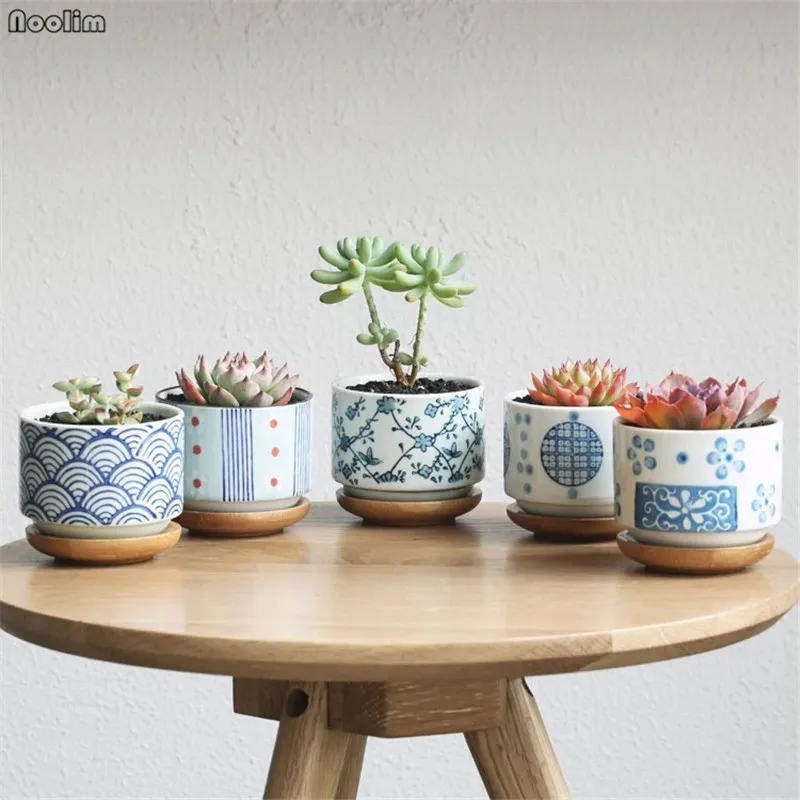 1 шт. керамика Zakka в японском стиле с волнистым узором декор для сада и настольного