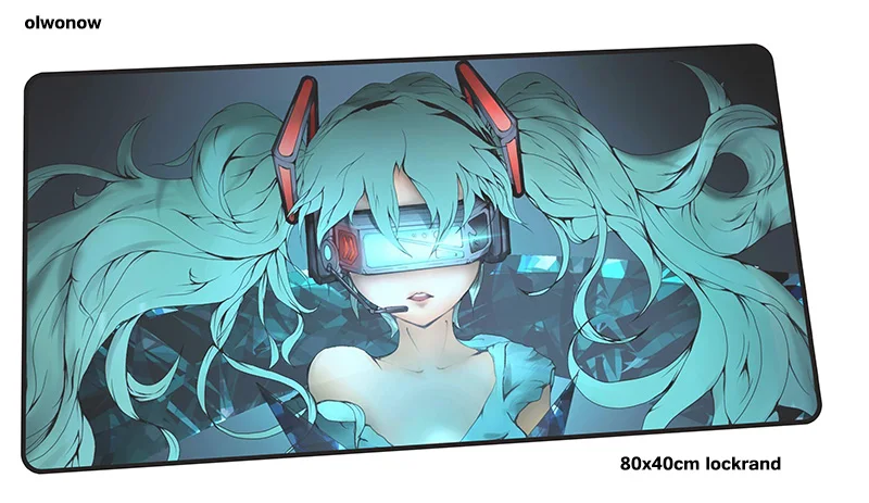 Hatsune Miku геймерский коврик для мыши на день рождения 800x400x2 мм игровой коврик для мыши гелевый ноутбук аксессуары для ПК ноутбук padmouse эргономичный коврик
