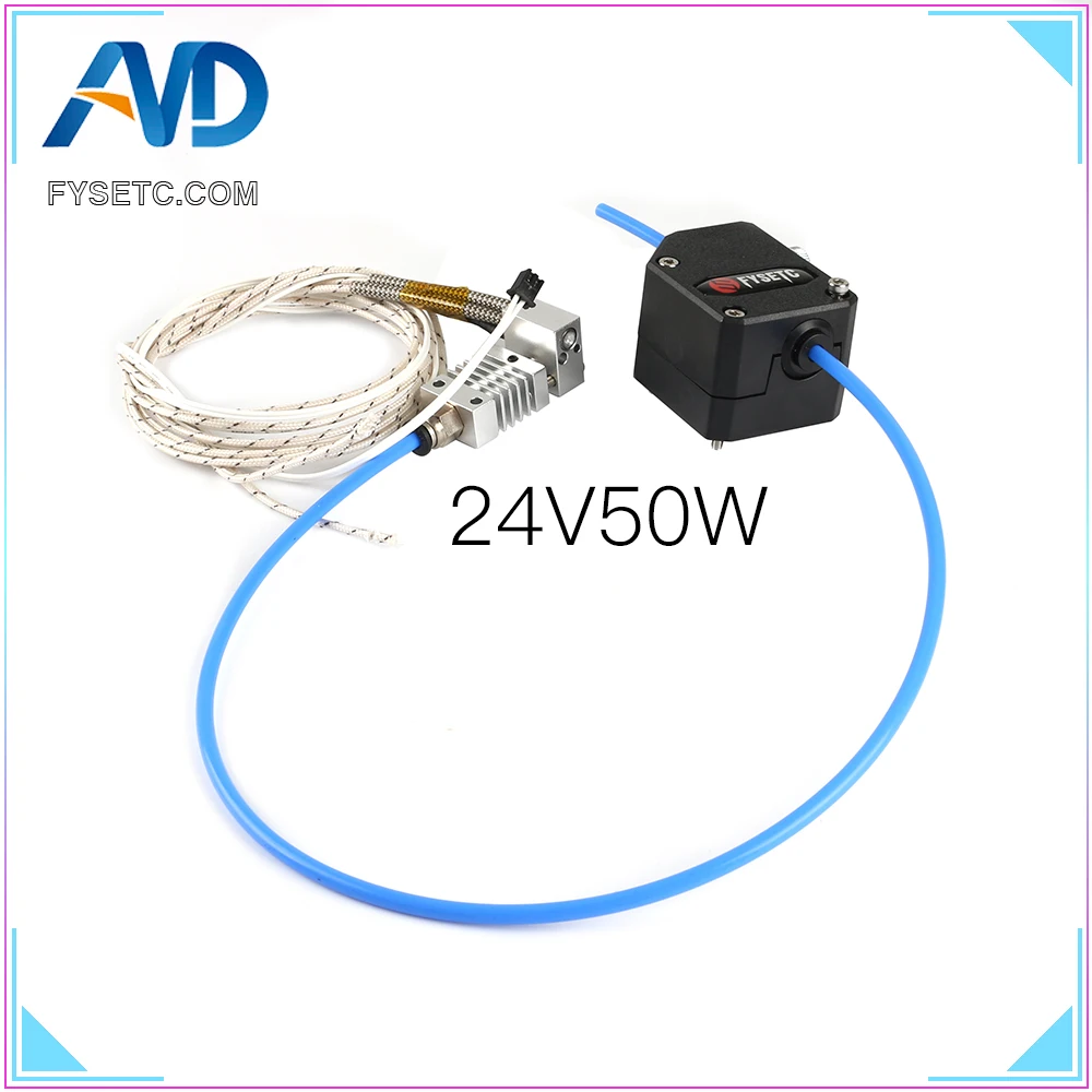 CR10 Hotend J-Head экструдер на большие расстояния 24 в 50 Вт с BMG экструдер титановый сплав тепловое горло для Creality CR10 3d принтер