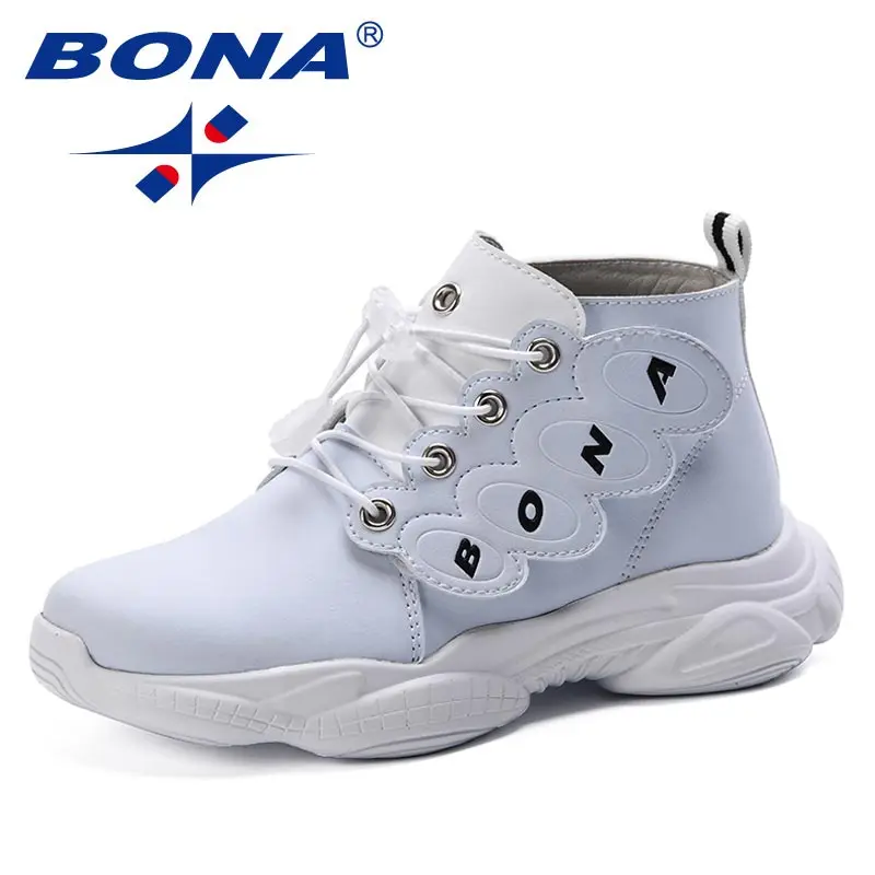 WHITE BONA/; сезон весна-осень; детская спортивная обувь; модные детские Нескользящие мягкие кроссовки для девочек и мальчиков; Повседневная обувь; милые кроссовки для бега - Цвет: WHITE