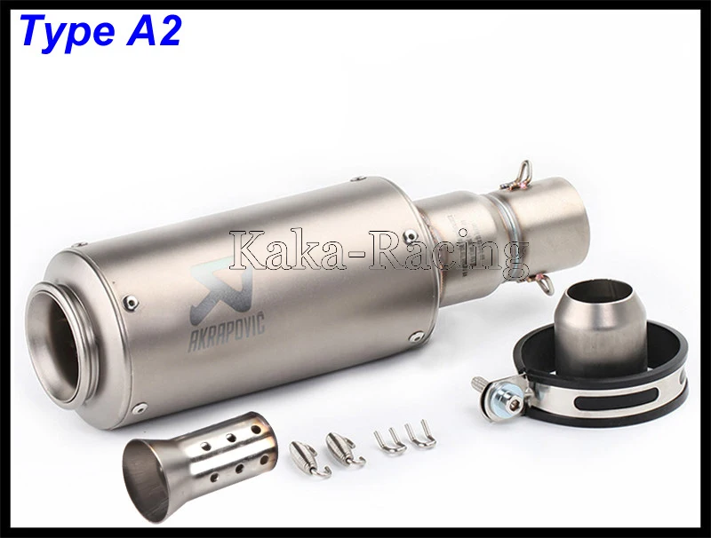 На входе 51 мм Универсальный Akrapovic мотоцикл глушитель выхлопной трубы для ZX6R ZX10R MT07