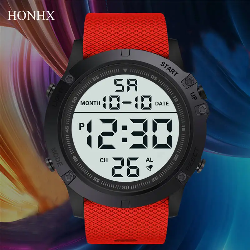 Relogio Masculino бренд honhx роскошный светодиодный водостойкий цифровой часы для спорта на открытом воздухе цифровые электронные наручные часы 661S4