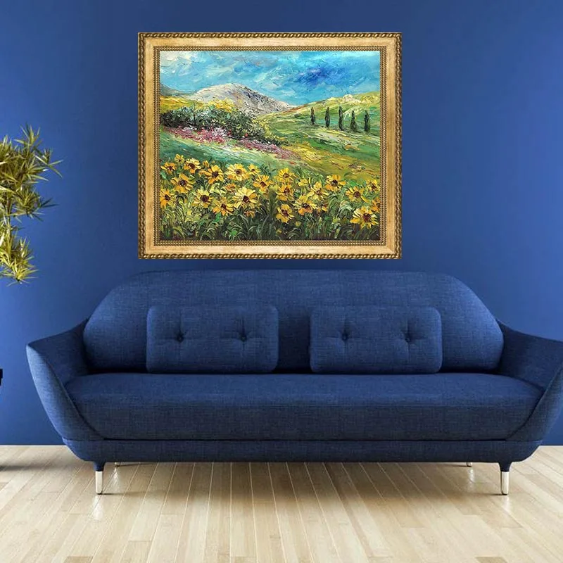 100% ручная роспись маслом холст текстурой современный реалист пейзаж картина