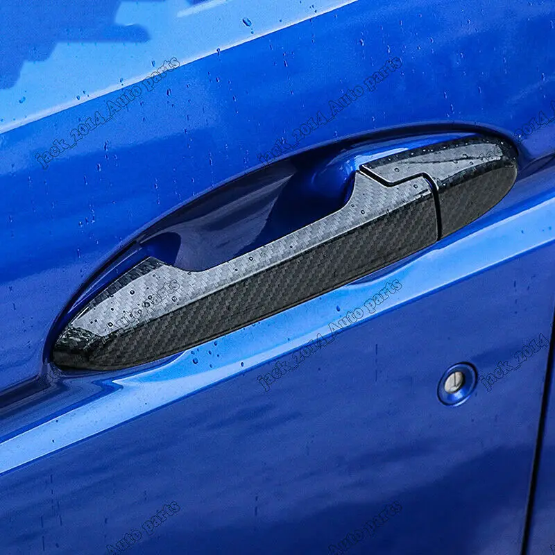 Углеродное волокно внешняя дверь чаша крышка отделка для Honda Jazz Fit 2014 2015 2016 2017 2018 |
