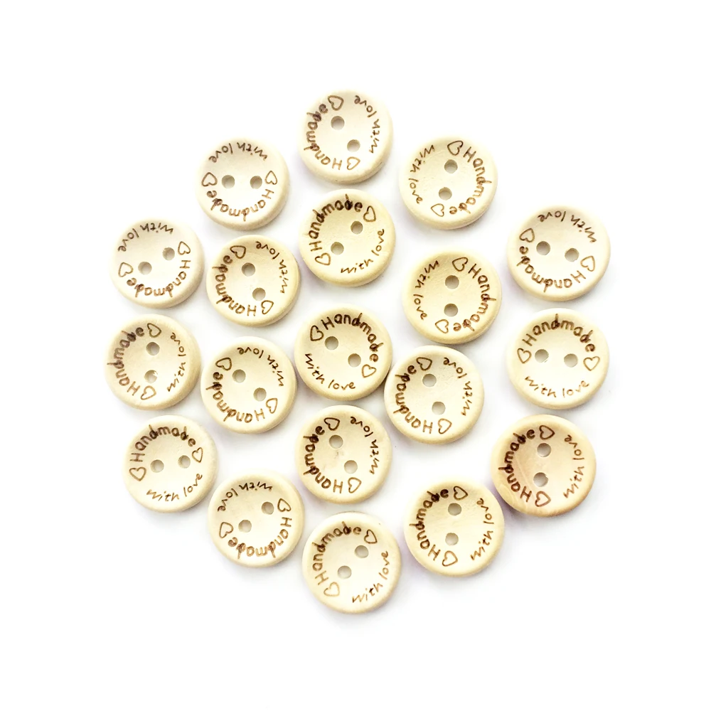 100 шт. ручной работы деревянная бирка для пуговиц одежды аксессуары скрапбукинга