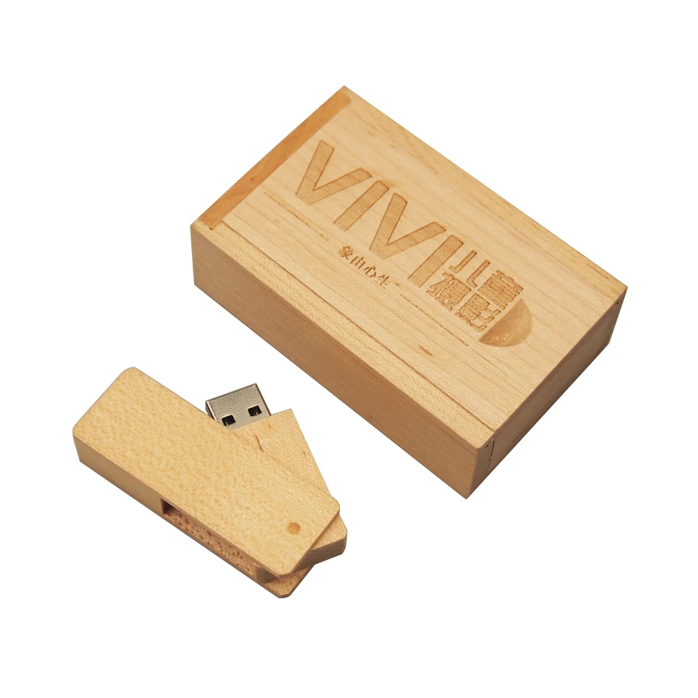 100 шт./лот флэш-накопитель в деревянном корпусе с логотипом на заказ USB флешка 8 ГБ