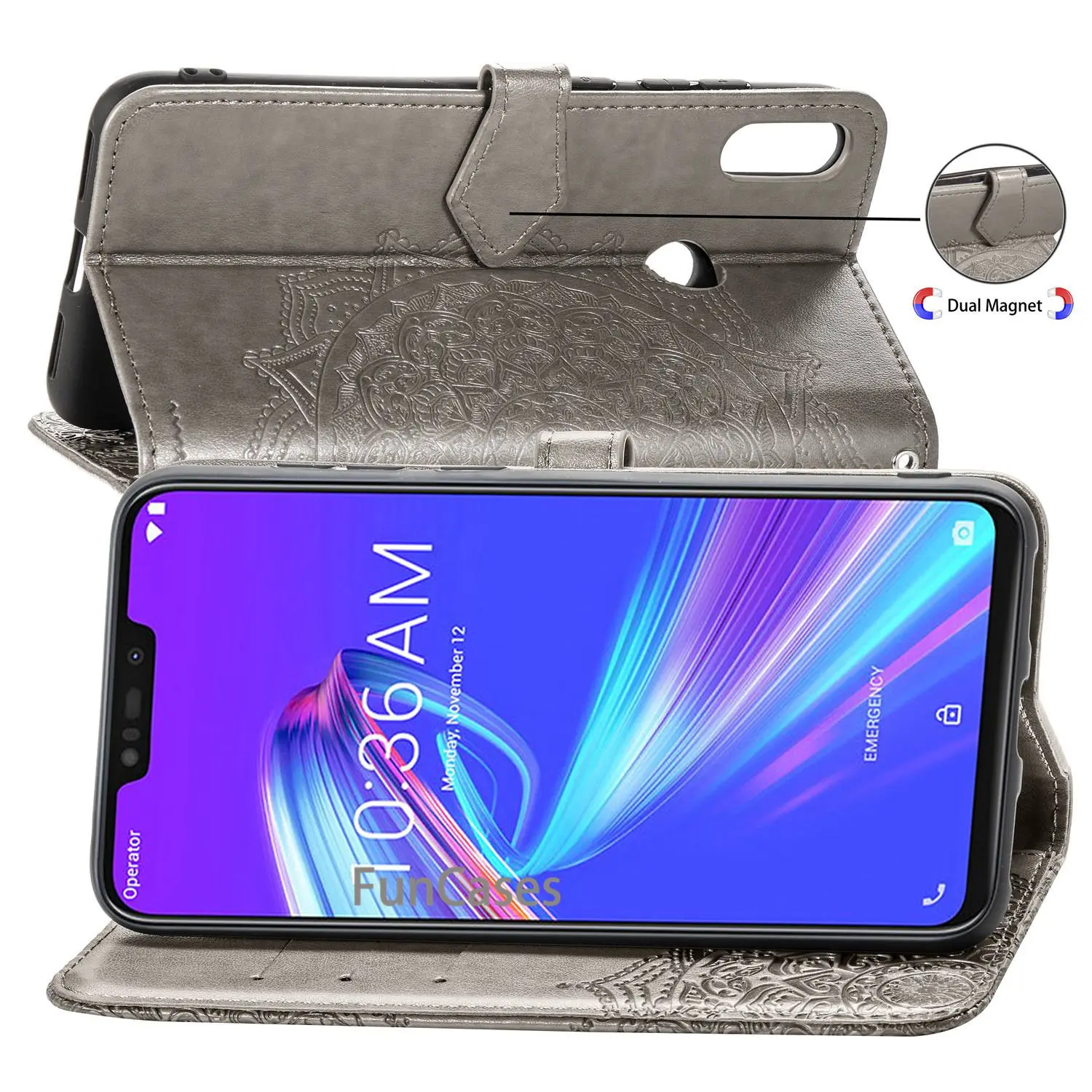 Роскошный кожаный флип-чехол для ASUS ZB633KL задняя крышка чехол Asus Zenfone Max M2 Zb633kl Funda ZB