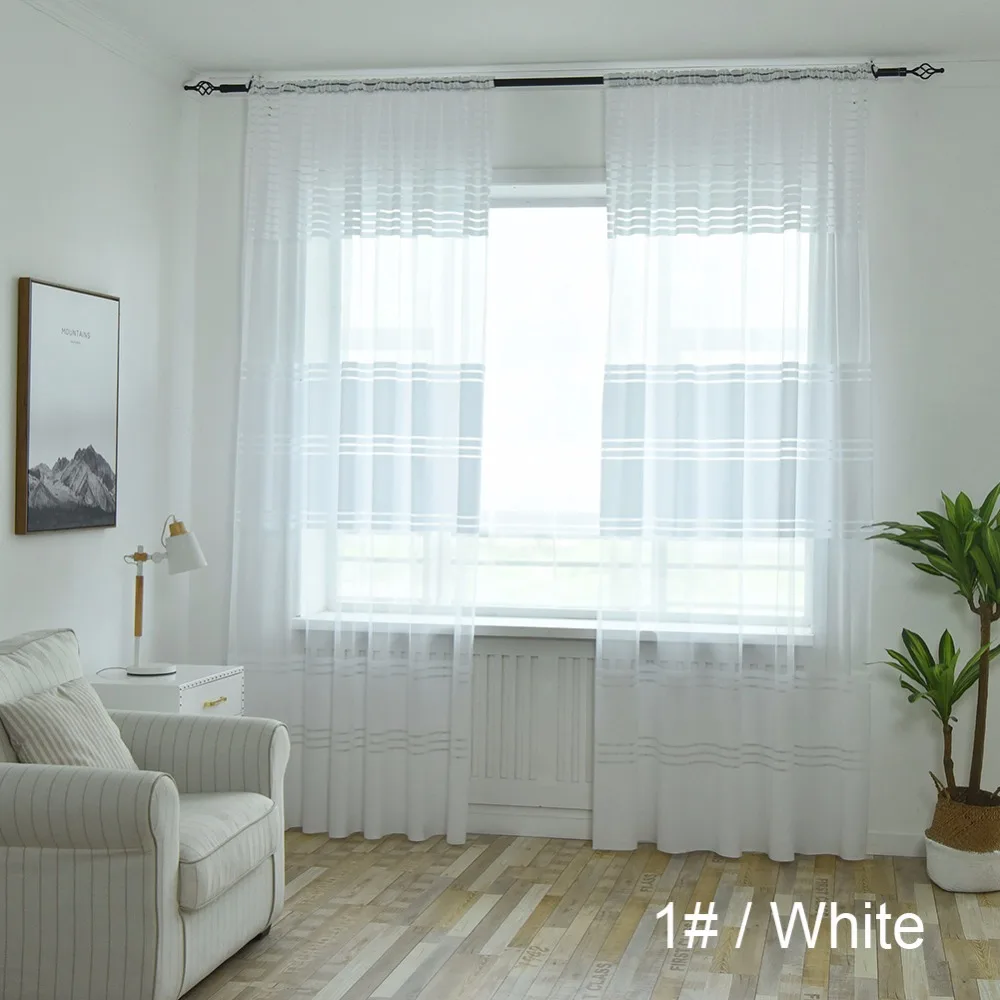 Занавески на окно в клетку для дома спальни гостиной Декор полупрозрачные