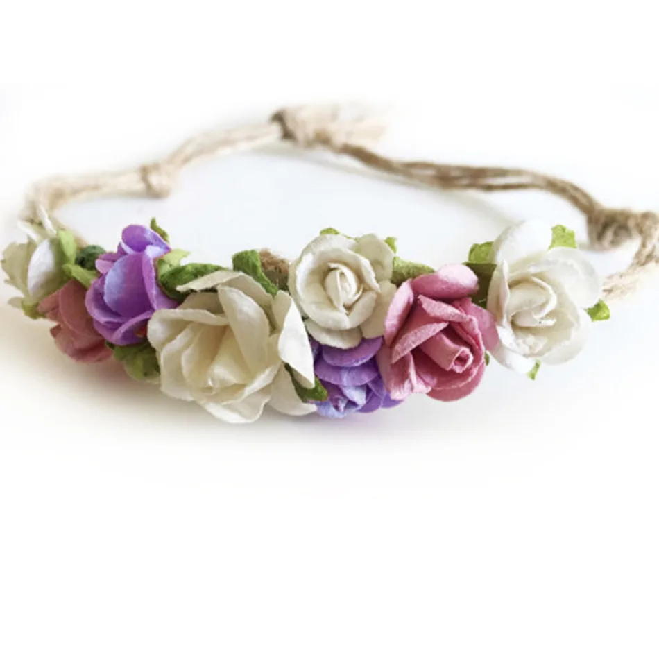 Повязка для волос из пеньковой веревки романтический венок детские повязки на