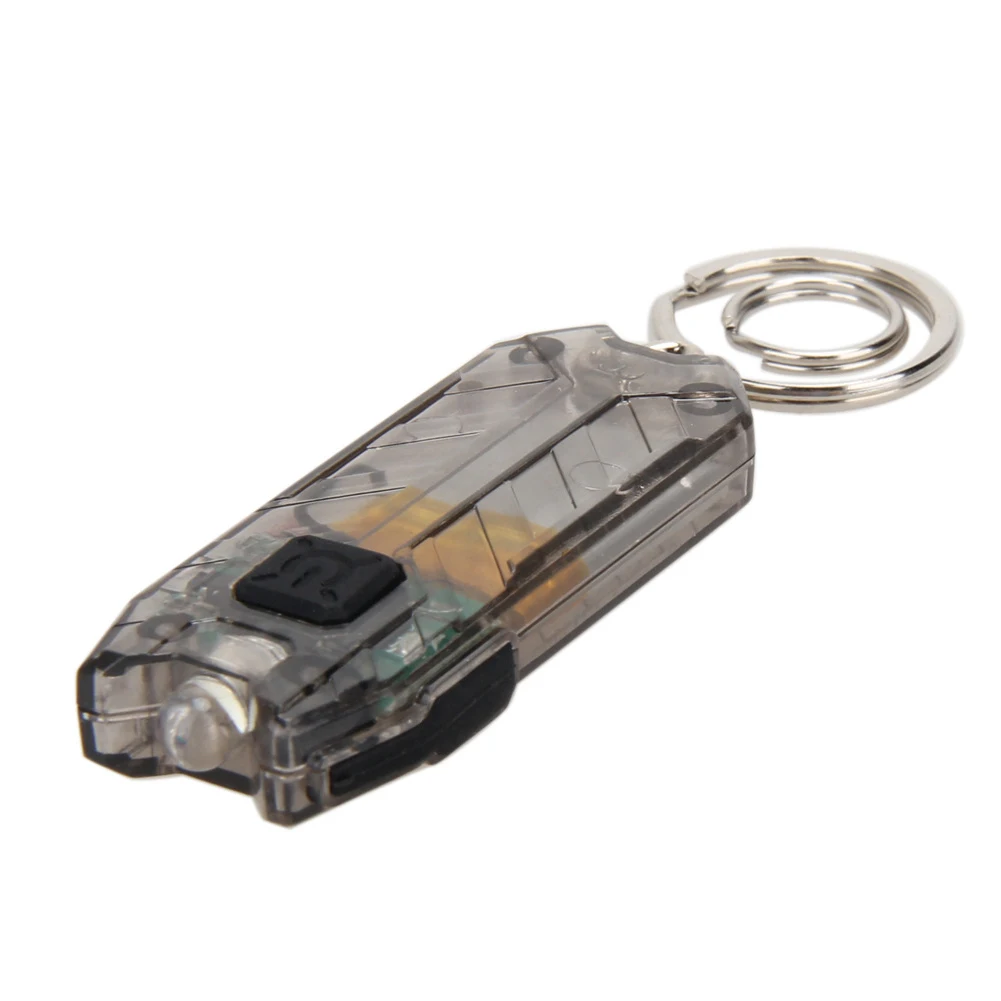 2 режима трубки портативный брелок для ключей фонарик зарядка через usb брелок мини компактный фонарик 45LM Led наружная перезаряжаемая лампа
