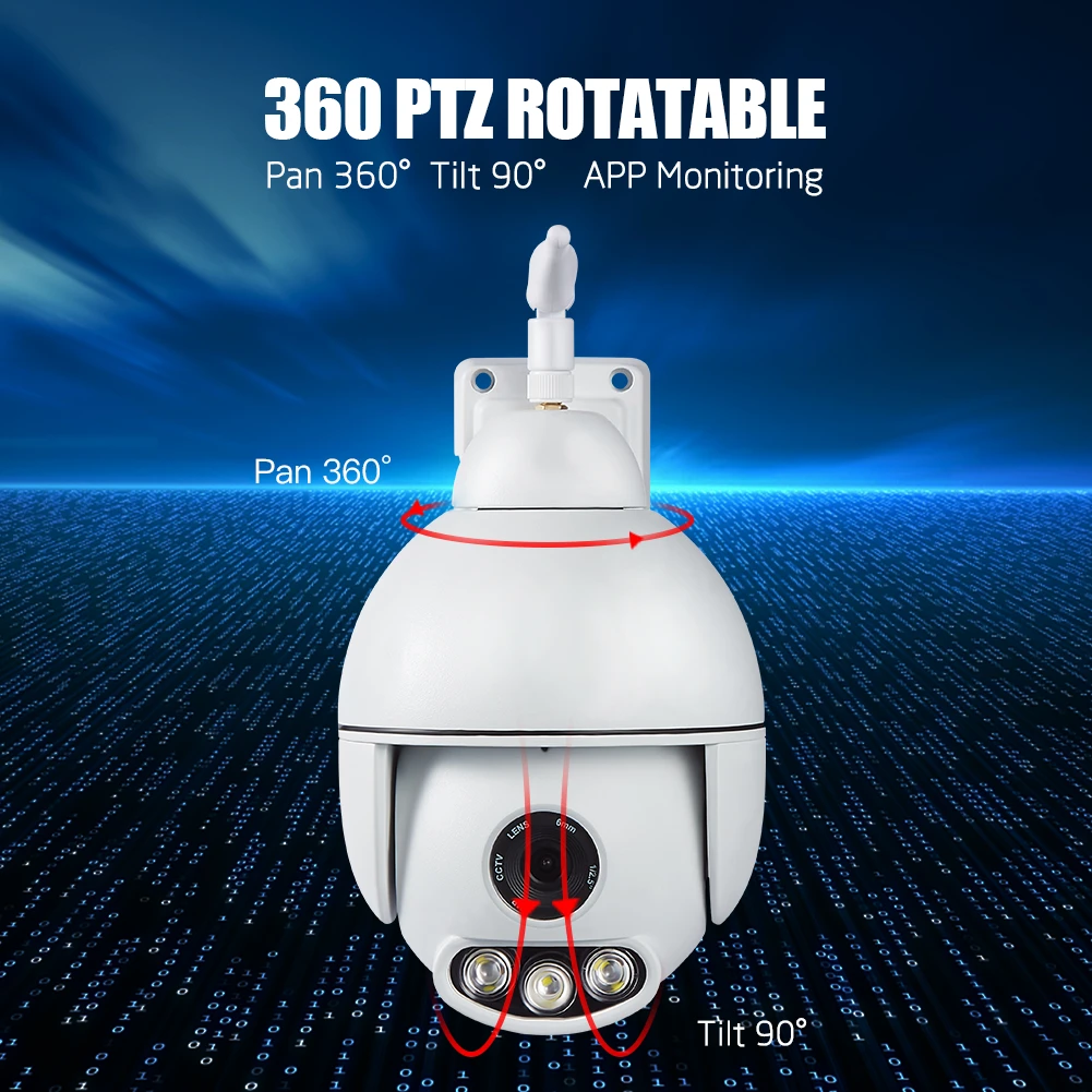 WANSCAM K54 1080P WiFi Беспроводная ip-камера FHD с автоматическим отслеживанием лица PTZ Pan Tilt 4X Zoom 2 Way Аудио CCTV наружная SD карта IR 50 м