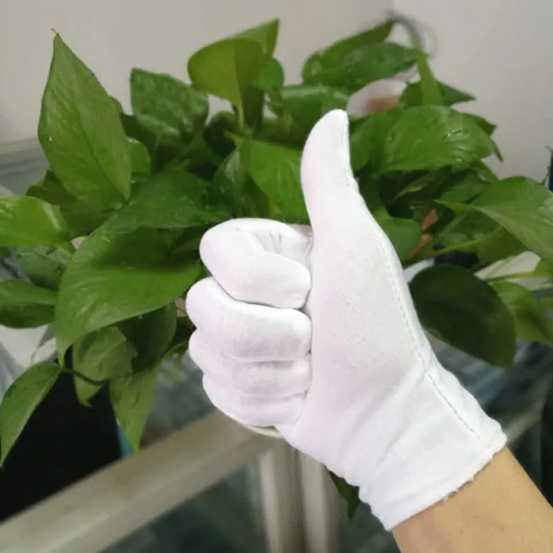 12 пар многофункциональных белых хлопковых перчаток для Посадки Садовых работ