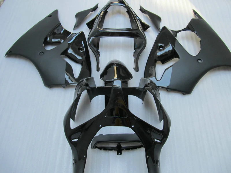 

High quality fairings set for Kawasaki injection mold Fairing kit ZX 6R 2000 2001 2002 all black bodykits ZX6R 00 01 02 AA54