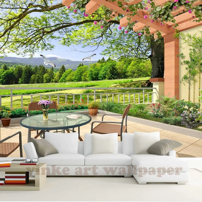 Пользовательские 3D фото обои современный стерео пейзаж спальня большая