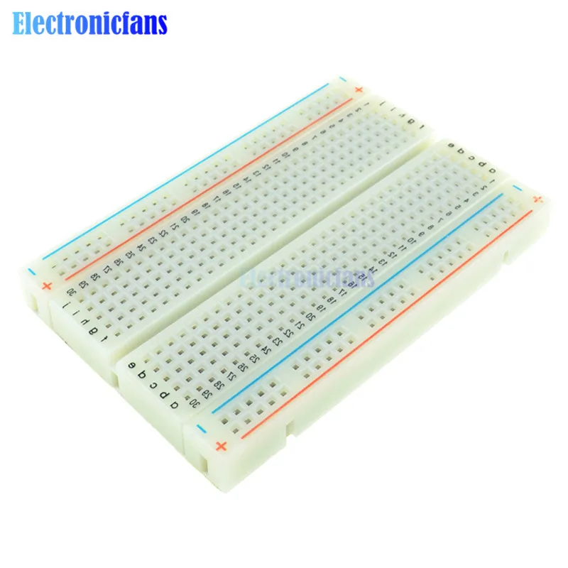 

2pcs 400 Tie Points Holes Universal Solderless PCB Breadboard Mini Test Protoboard DIY Bread Board For Bus Test Circuit Board
