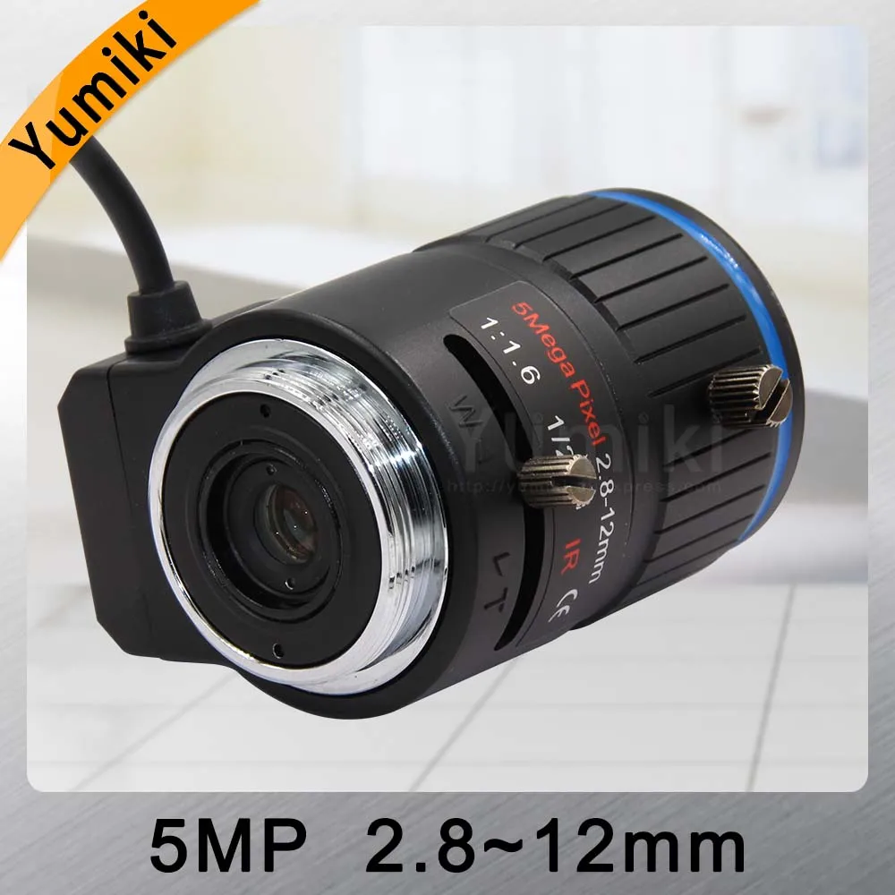 Yumiki 5 0 мегапиксельная Автомобильная диафрагма HD CCTV объектив камеры 2 8 12