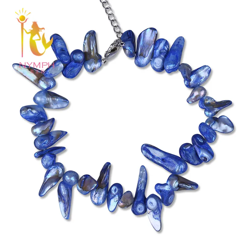 [NYMPH] жемчужные браслеты на ногу с натуральным пресноводным жемчугом Ювелирные