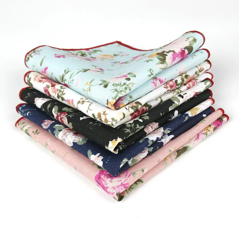 Винтажный стиль совершенно новый носовой платок с цветочным принтом Свадебный