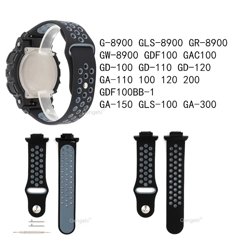 Ремешок для часов 16 мм подходит Casio G Shock GA 700 710 300 GLS100 GAC100 310 G1 8 GAC100|Ремешки часов| |