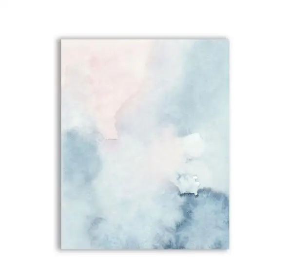 

Watercolor Pastel Abstract Painting Art Print And Poster Nordic Wall Picture Home Decor Painting Printed On Canvas No Frame