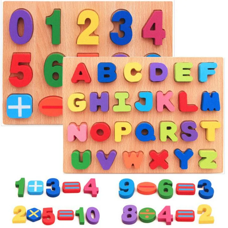 Красочные 3D верхний корпус Lowercase ABC и алфавит цифры головоломка развивающая