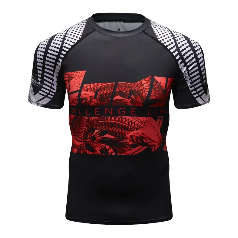 Photo Color Фирменная Новинка UFC BJJ ММА отработать компрессионный Рашгард футболка для мужчин упражнения Панда 3D фитнес колготки бодибилд Крест fit Рашгард - Цвет: Photo Color
