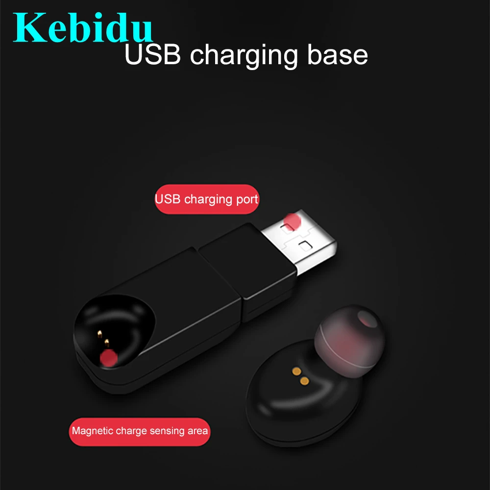 Беспроводные спортивные наушники Kebidu X17 Bluetooth V4.2 мини USB с магнитной зарядкой для