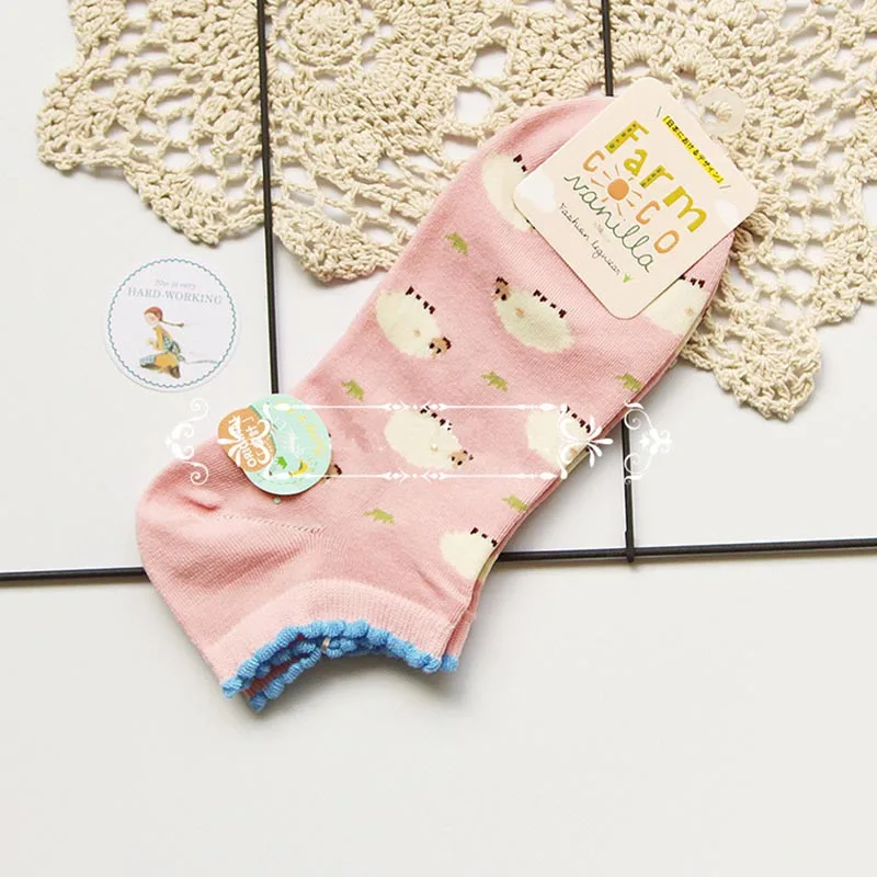 [EIOISAPRA] Модные креативные хлопковые носки Kawaii зоопарк с принтом для женщин милые