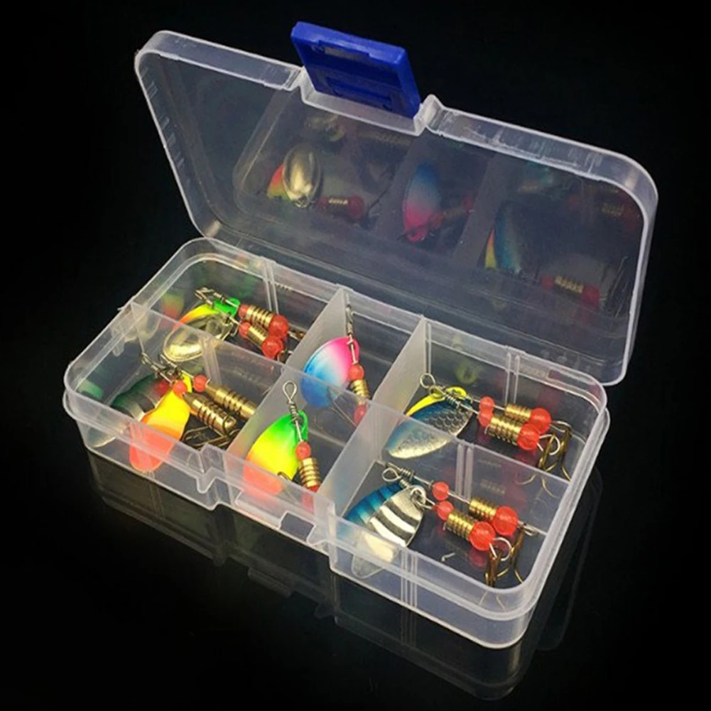 

31Pcs/11Pcs Fishing Lures Baits Metal Fish Hooks Rotating Sequins Tackle Kit Box