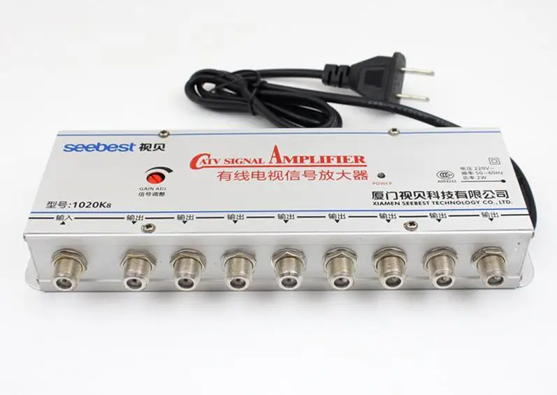 AC 220V штепсельная вилка ЕС 8 способ 20 дБ CA TV VCR ТВ антенна усилитель сигнала