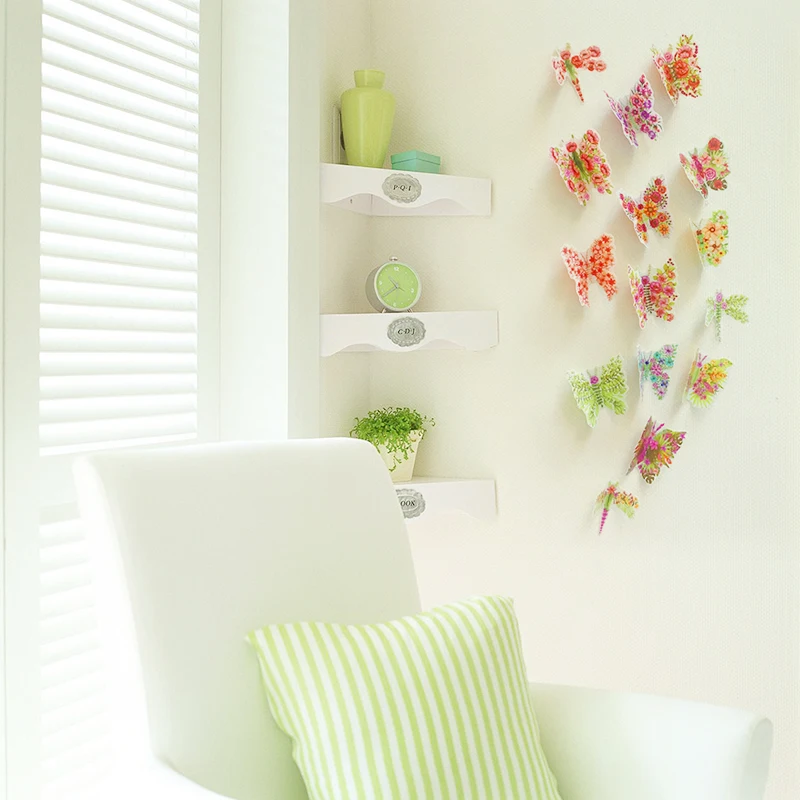 15 шт. 3D наклейки на стену в виде цветов и бабочек|butterfly wall|butterfly wall stickerswall sticker |
