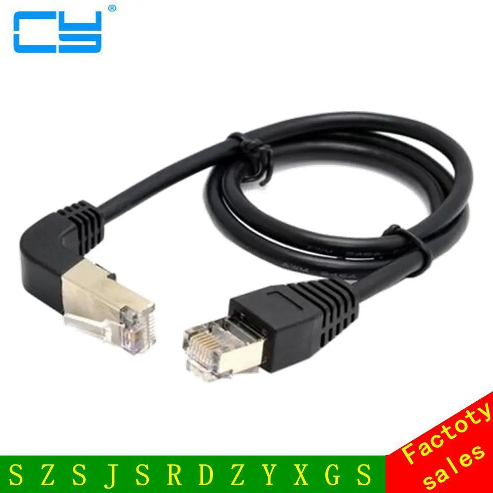Патч корд 8P8C STP Cat 5e Lan Ethernet под углом 90 градусов 50 500 см|patch cord|lan ethernetcat |