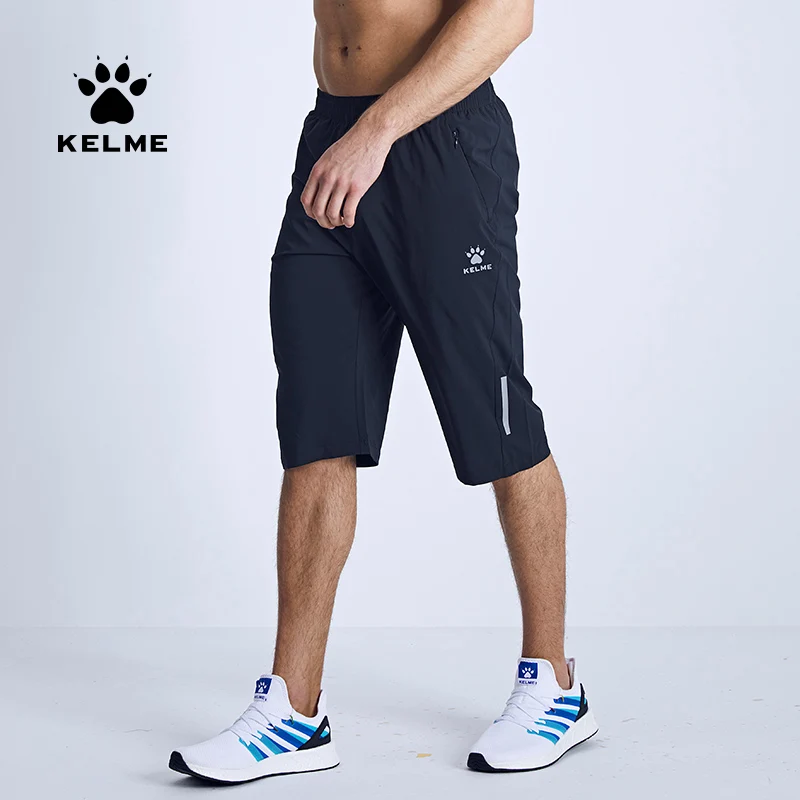 KELME мужские летние быстросохнущие укороченные брюки, дышащие спортивные штаны для фитнеса и бега, спортивные штаны 3991535