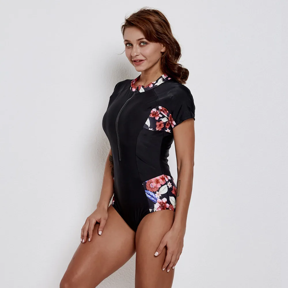 Женский слитный купальник с длинным рукавом для серфинга и дайвинга